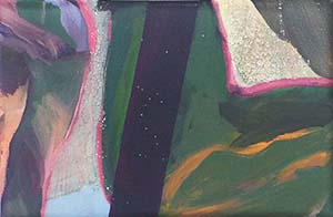 'I', oil and glitter on canvas